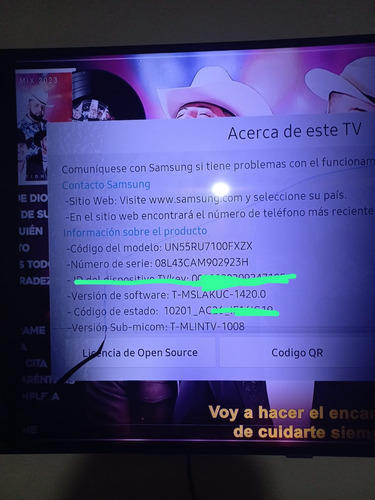 Main Samsung Un55ru7100fxzx (Usado)
