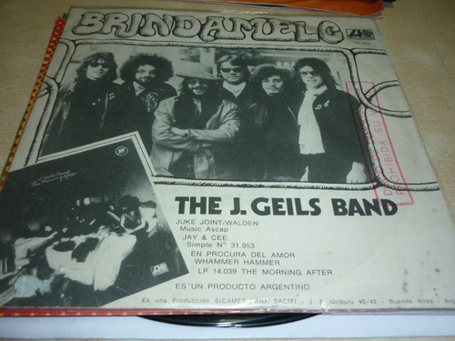 The J. Geils Band  Brindamelo Vinilo Simple 6 Puntos