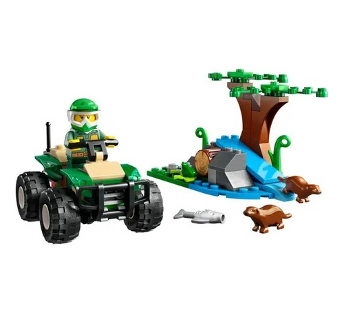 Lego City Quad Y Hábitat De La Nutria 90 Piezas 60394