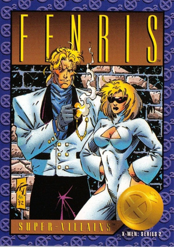 Estampa Tarjeta Marvel Xmen 1993 Series 2 Fenris # 64