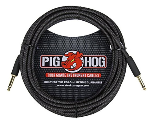 ~ ?pig Hog Pc-h20bk Cable De Instrumento De Guitarra Tejido 