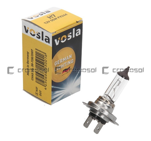 Lampara H7 55 W Vosla Alemania Luz Baja Mejor Precio Calidad