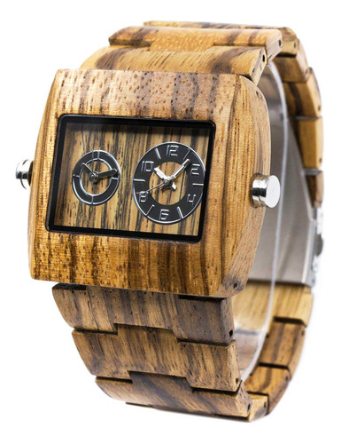 Bewell W021 ° C Visualizacion De La Hora Reloj De Madera Pa