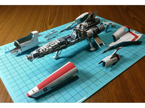 Battlestar 2 Mk2 Barco 3d Papel Modelo Kit Diy Nave Espacial