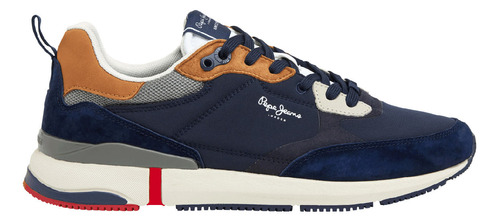 Tenis Pepe Jeans Hombre London Pro Vint Azul - Blanco - Tall