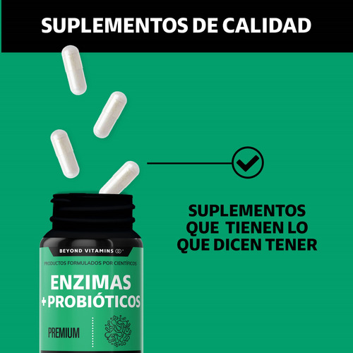 Enzimas Digestivas Probióticos Beyond Vitamins Sin Sabor Digestive Enzymes 60 Cápsulas