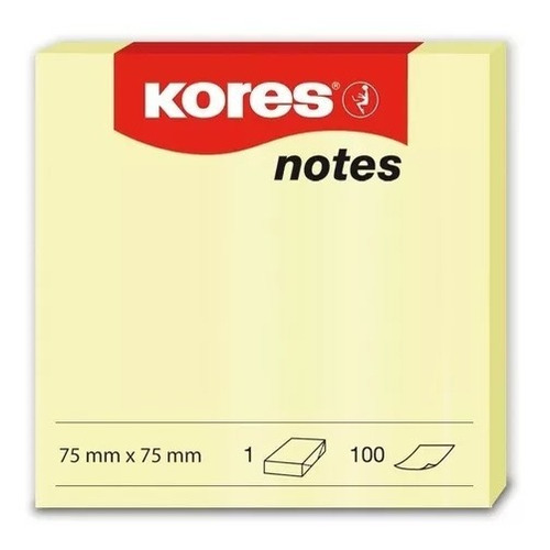 Notas Adhesivas Amarillas Tamaño  75mm X 75mm Paquete Por 12