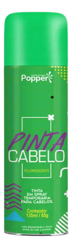  Pinta Cabelo Fluorescente Verde 135ml Spray Cor Temporária