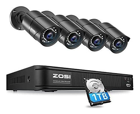 Zosi H.265+ 5mp Poe Home Security Camera System, Drpnt