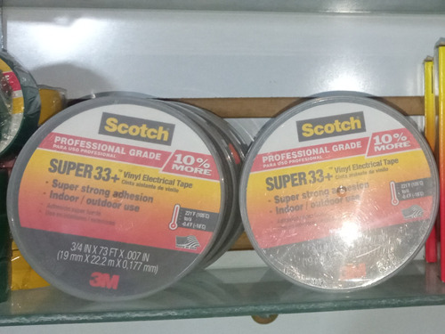 Teipe Super 33+ Scotch 19mm X 23,1m X 0,177mm