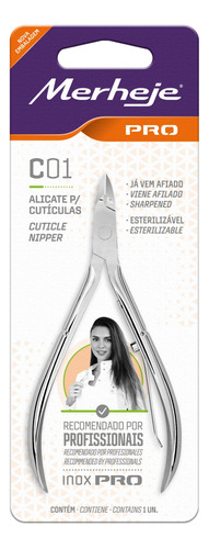 Alicate Para Cutículas -acero Inox -merheje Professional 