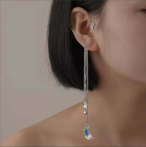 Zy 1par Pendientes Con Borlas Y Diamantes Completos