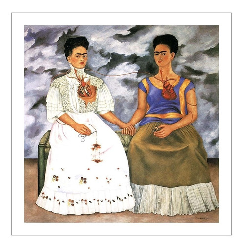 Lamina Fine Art Las Dos Fridas Frida Kahlo 60x60