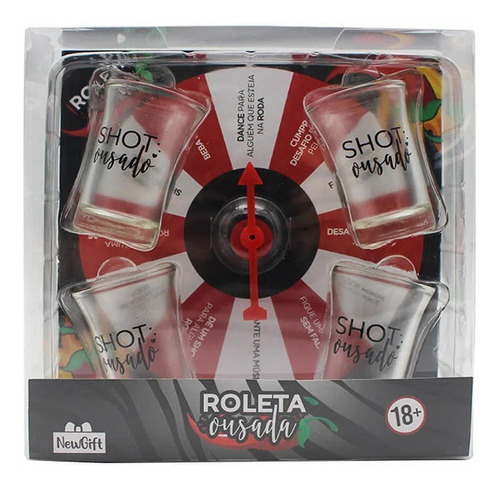 Imagem 2 de 3 de Drinks Jogos Roletas Ousada C/4 Shots New Gift 10100020