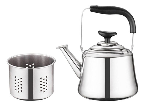 T Hervidor De Té Silbante De Acero Inoxidable Mango