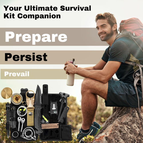 Kit De Supervivencia 28 Piezas Equipo Táctico Camping Aventu