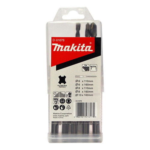 Conjunto De Brocas Sds-plus C/ 5pçs - Makita - D-61678