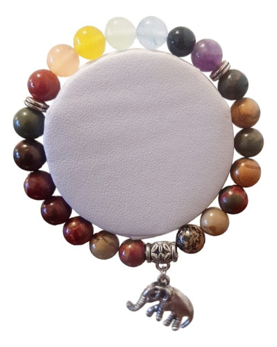 Pulsera Tibetana De La Suerte 7 Chakras Piedras Naturales 