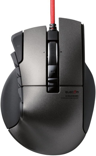 Mouse Gamer Elecom 14 Botones 3500 Ppp Negro Con Cable