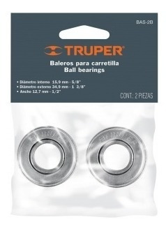 Rulemanes P/rueda Carretilla(bolsa 2un) Truper Bas-2b X