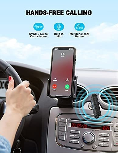 Receptor Bluetooth 5.0 Vehiculo Adaptador Aux Ruido Para Gk