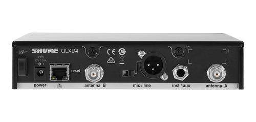 Imagen 2 de 2 de Shure Qlxd4 Receptor Para Sistema Inalámbrico Qlx-d