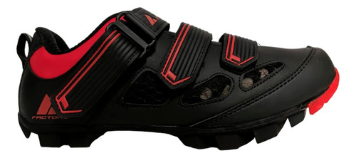 Zapatillas Ciclismo Mtb Factory Trail Negro/rojo