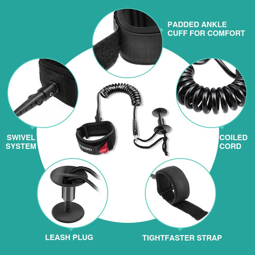 Imagem 8 de 12 de Acessórios De Equipamento De Segurança Para Surf Preto