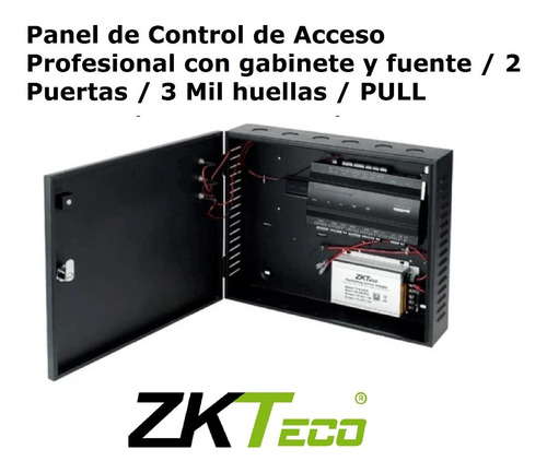 Imagen 4 de 9 de Panel De Control De Acceso C/gabinete Y Fuente 2ptas Zkteco