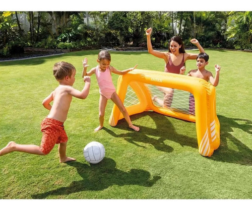 Portería Inflable Para Patio O Piscina Con Balon