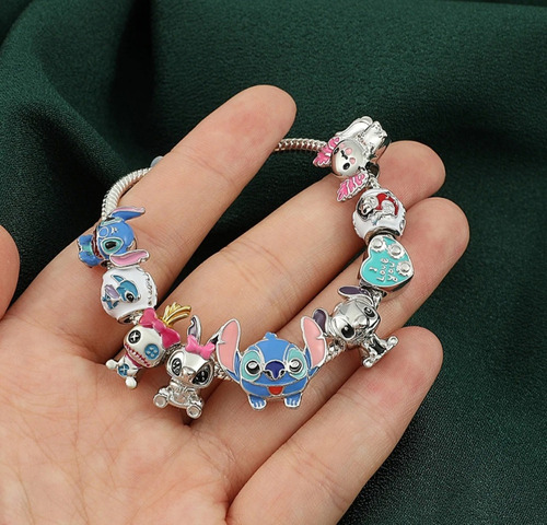 * G Pulsera De Stitch Lindo Diseño De Acero