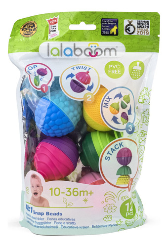 Lalaboom Bl100 - 12 Cuentas Para Bebé De 10 Meses A 3 Año.