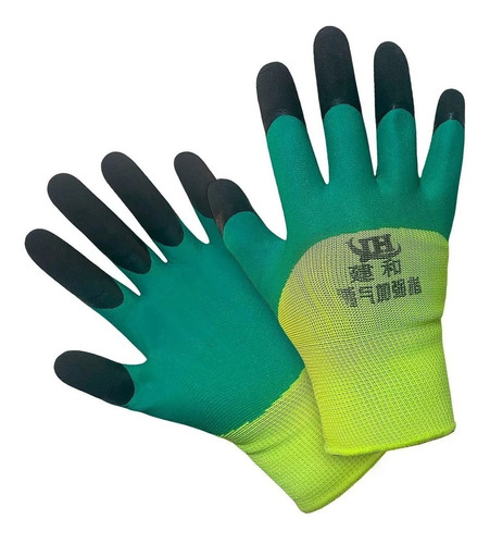 Guantes Trabajo Nylon + Latex Antideslizantes Reforzados