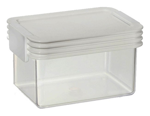 Set 12 Contenedor Hermético Táper Organizador Plástico 400cc