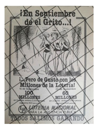 Afiche Publicitario Antiguo Loteria Nacional 1979 227