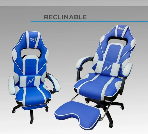 Imagen 3 de 7 de Silla Gamer Sillon Pc Butaca Escritorio Oficina C/ Apoyapies