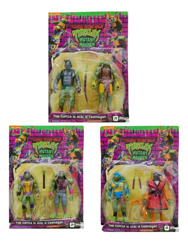 Blister Tortugas Ninjas X2 Personajes Coleccionables