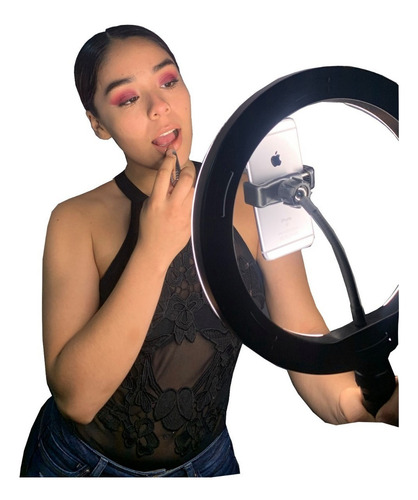 Mayoreo 30 Aros Luz Led Fotografia 27cm Maquillaje Tick Tock Estructura Blanca/negro Luz
