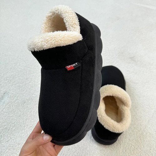 Zapatos De Algodón Para Interiores Con Forro Polar Cálido De