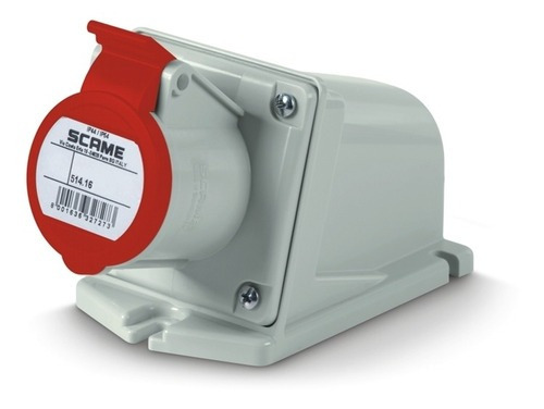 Toma Industrial Hembra Aplicar Scame Xenia 2p+t 16a Ip44 Color Azul