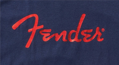 Camiseta Masculina Fender Foil Spaghetti Logo Nova Original