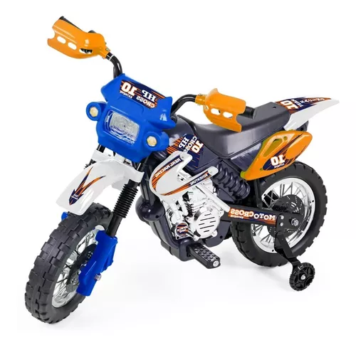 Moto Elétrica Infantil Criança Menino Motocross Homeplay Ver Voltagem Do  Carregador 110v/220v Cor Azul