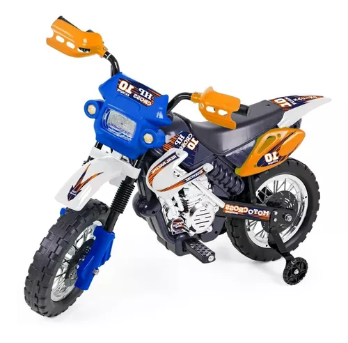 Moto Elétrica Infantil Criança Menino Motocross Homeplay Ver