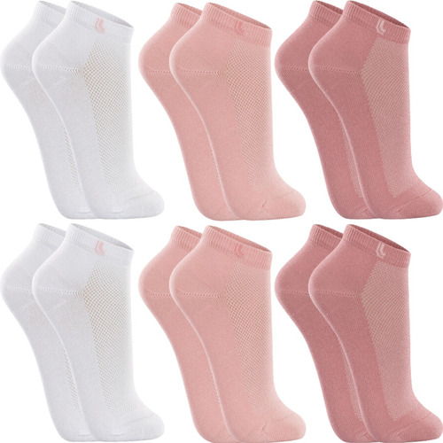 Kit 6 Pares De Meias Lupo Cano Curto Sport Algodão Feminino