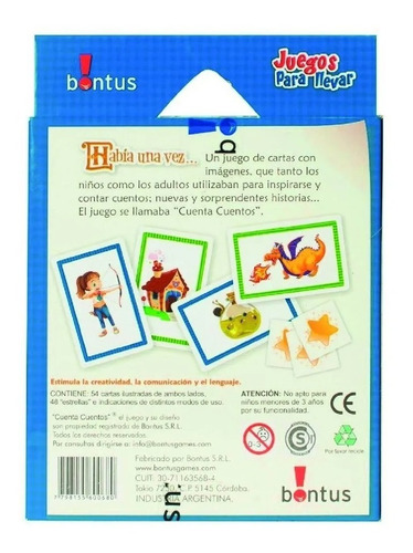 Imagen 3 de 5 de Cuenta Cuentos Juego De Mesa Creativo Familiar Viaje Bontus