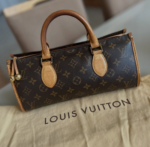 Bolsa Louis Vuitton Original Monograma Marrom Monograma Ouro Couro Natural (Usado)