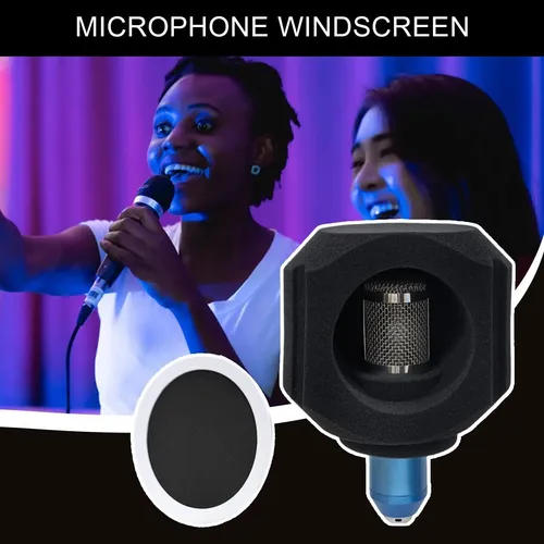 Pantalla Aislante De Espuma Para Micrófono - Reduce Ruidos Y Viento, Ideal Para Grabación En Estudio, Podcasts Y Conciertos