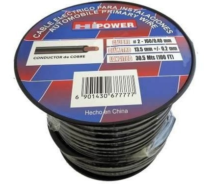 Cable De Bateria Negro 30,5 Metros #2