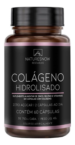 Suplemento en cápsulas de colágeno hidrolizado tradicional de Natures Now, para la salud del cabello, piel y uñas, en caja