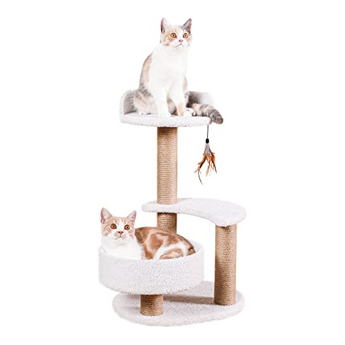 Moderna Torre De Árbol Gatos Gatos Pequeños De Interi...